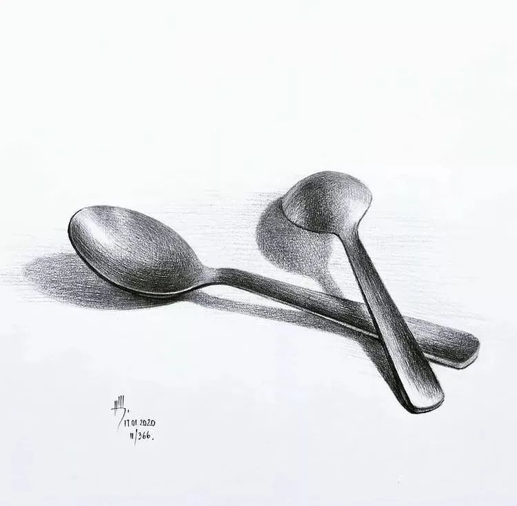 一组优秀的石膏静物素描作品(图16)