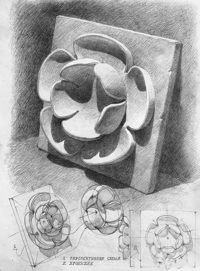 一组优秀的石膏静物素描作品(图19)