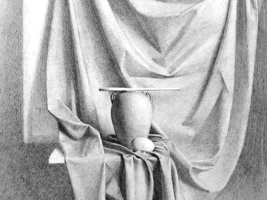 一组优秀的石膏静物素描作品(图26)