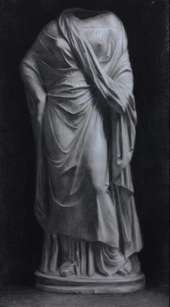 一组优秀的石膏静物素描作品(图30)