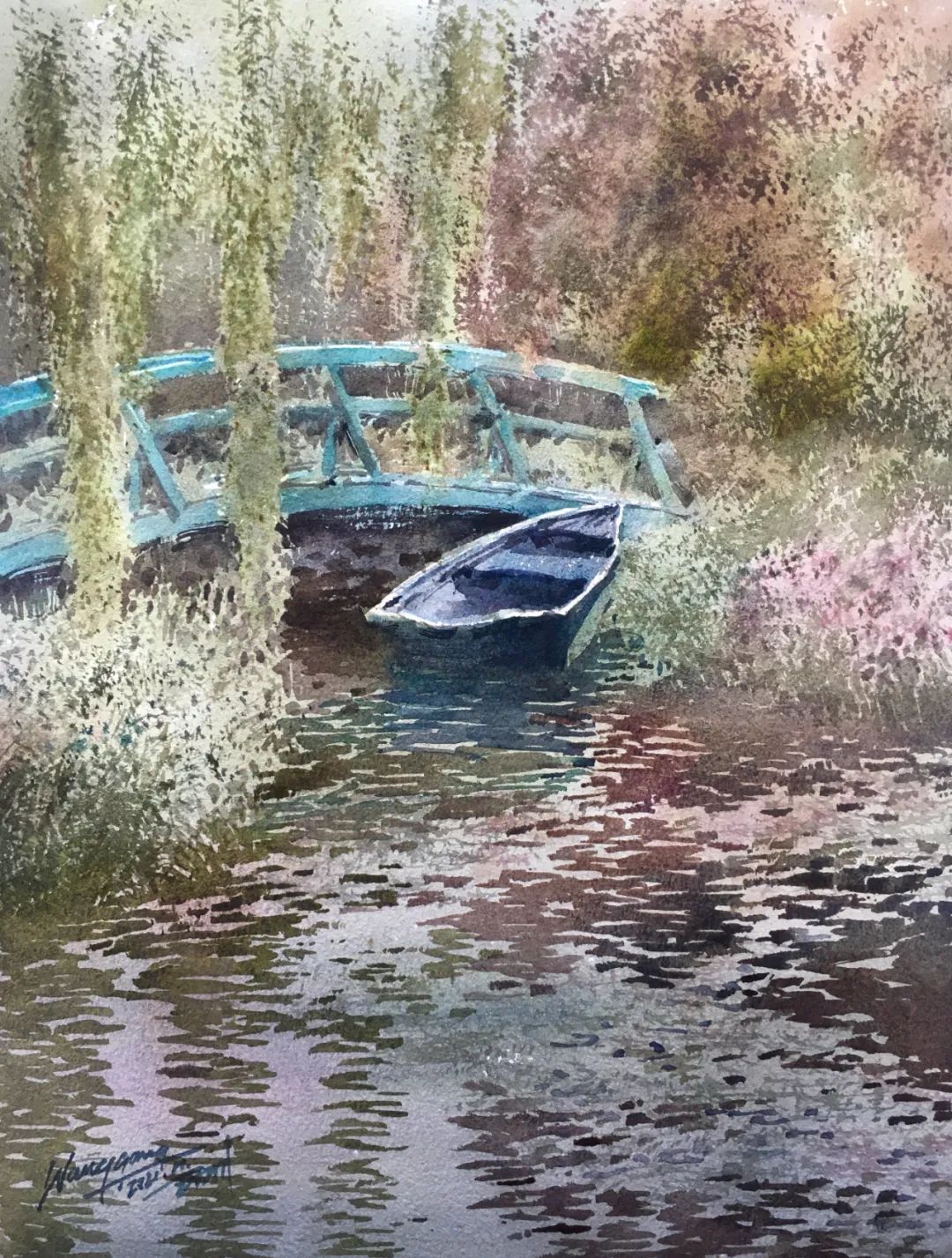 当花香馥郁的莫奈花园遇上水彩…(图6)