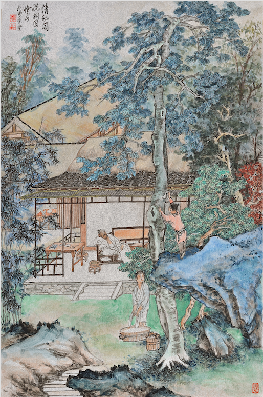 紫禁之巅·翰彩文华——刘怀山画展在京举办(图7)
