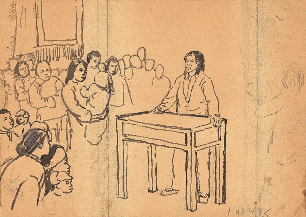 中央美术学院王式廓教的人物素描作品(图2)