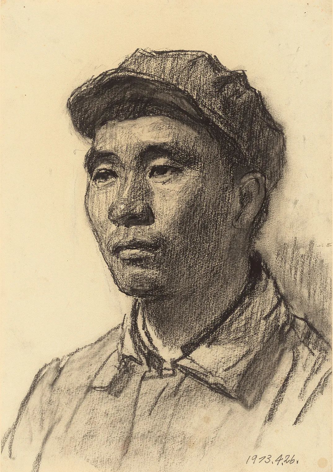 中央美术学院王式廓教的人物素描作品(图5)