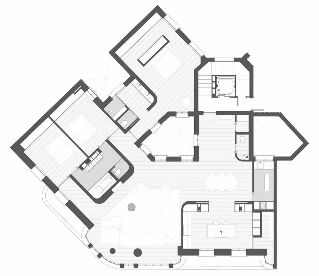3套侘寂风公寓，质朴简约的高级感(图4)