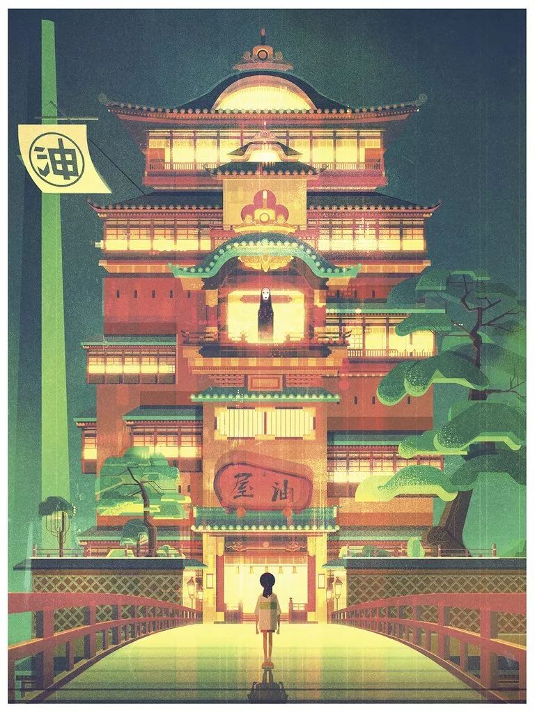 全球50位艺术家致敬宫崎骏创作的作品(图3)