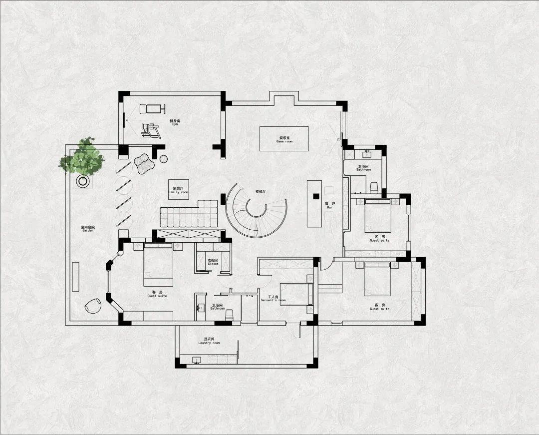 将地下庭院改造成半地下阳光房，舒适又惬意 | 仝设计(图35)