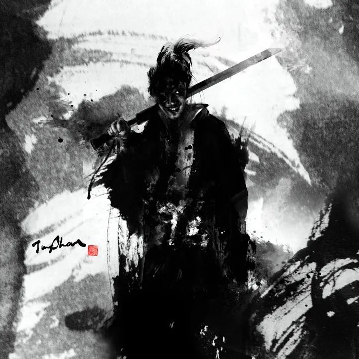 她用霸气武侠水墨惊艳世界！网友：太帅了吧！(图7)