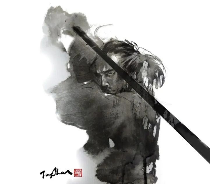 她用霸气武侠水墨惊艳世界！网友：太帅了吧！(图25)