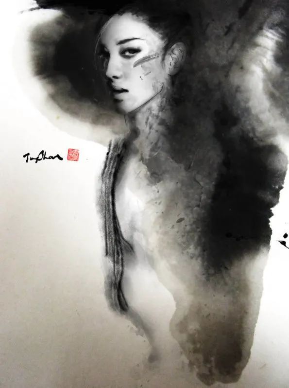 她用霸气武侠水墨惊艳世界！网友：太帅了吧！(图32)