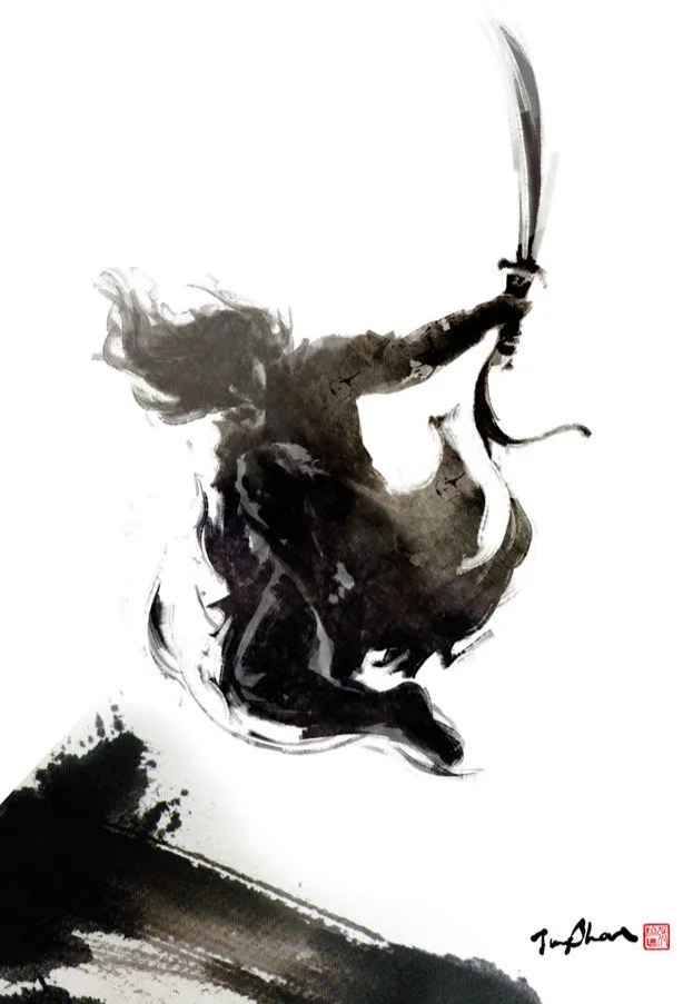 她用霸气武侠水墨惊艳世界！网友：太帅了吧！(图35)