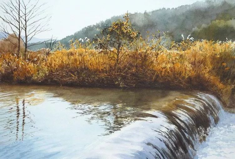 日本画家 阿部智幸：水彩画家笔中自然的光和彩，精彩绝伦！(图4)