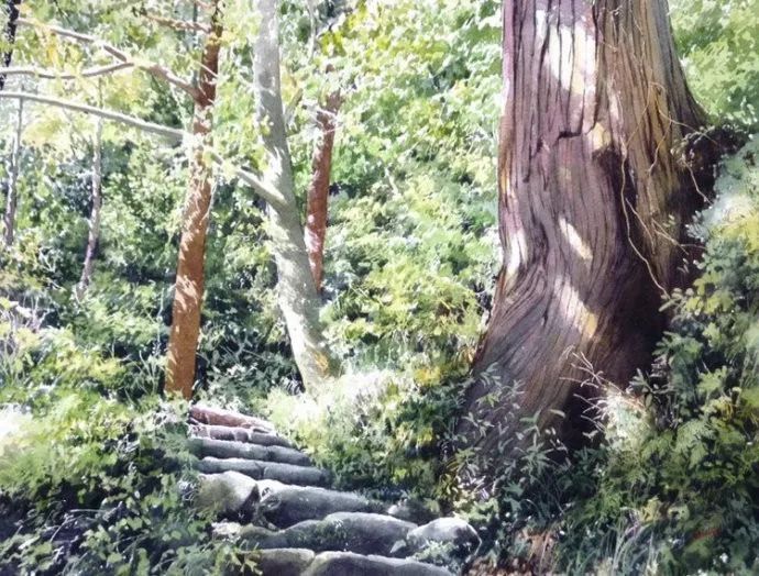 日本画家 阿部智幸：水彩画家笔中自然的光和彩，精彩绝伦！(图17)