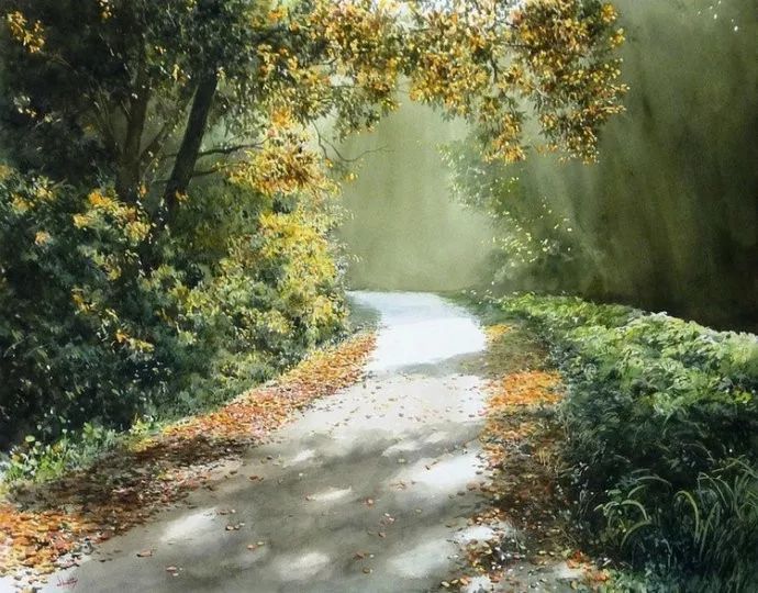 日本画家 阿部智幸：水彩画家笔中自然的光和彩，精彩绝伦！(图20)