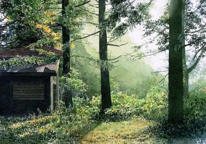 日本画家 阿部智幸：水彩画家笔中自然的光和彩，精彩绝伦！(图21)