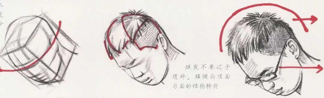 画头发有方法，速写头发教程，新人必看！(图21)