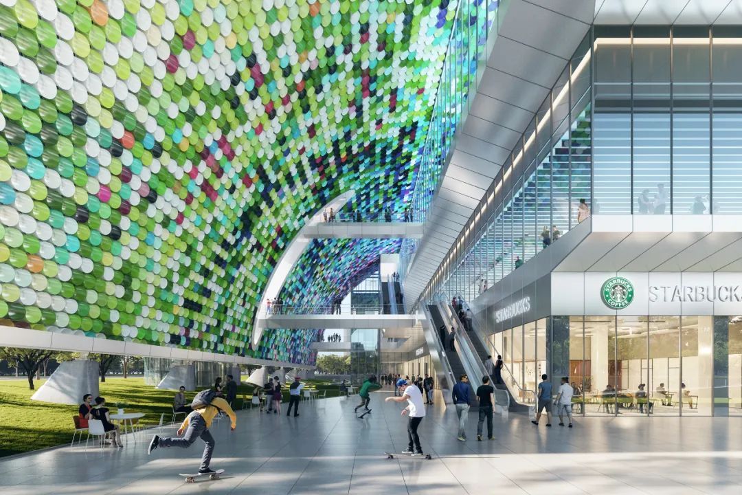 西安经开区全民健身中心方案公布，“隐退”在街道旁(图3)