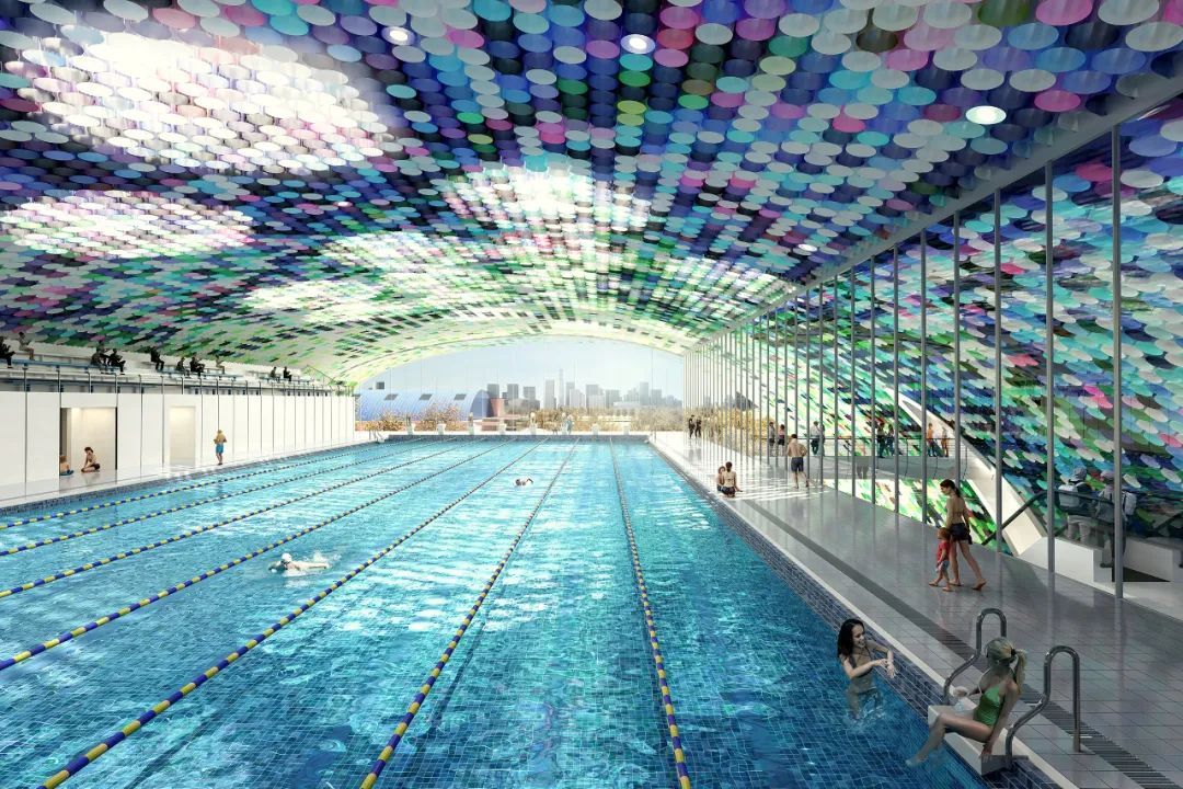 西安经开区全民健身中心方案公布，“隐退”在街道旁(图4)