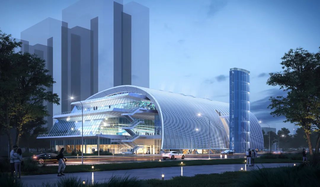 西安经开区全民健身中心方案公布，“隐退”在街道旁(图6)