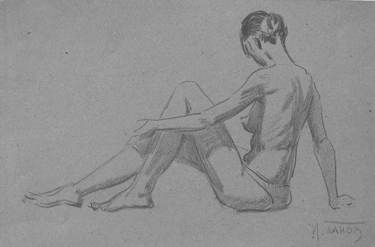 俄罗斯的大学教授，伊戈尔·帕诺夫的素描速写(图14)