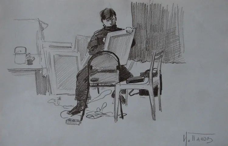 俄罗斯的大学教授，伊戈尔·帕诺夫的素描速写(图17)