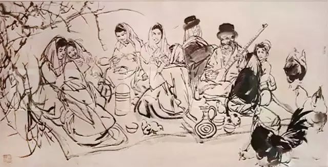 黄胄老师速写作品一组(图20)