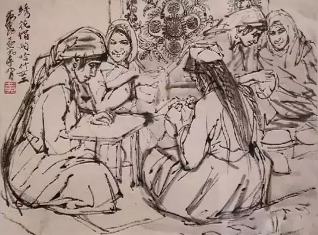 黄胄老师速写作品一组(图18)