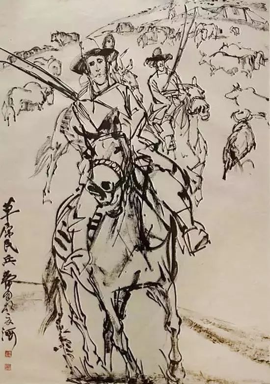 黄胄老师速写作品一组(图22)