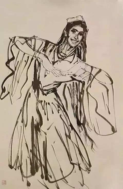 黄胄老师速写作品一组(图23)