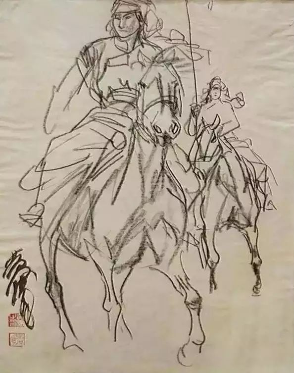 黄胄老师速写作品一组(图27)