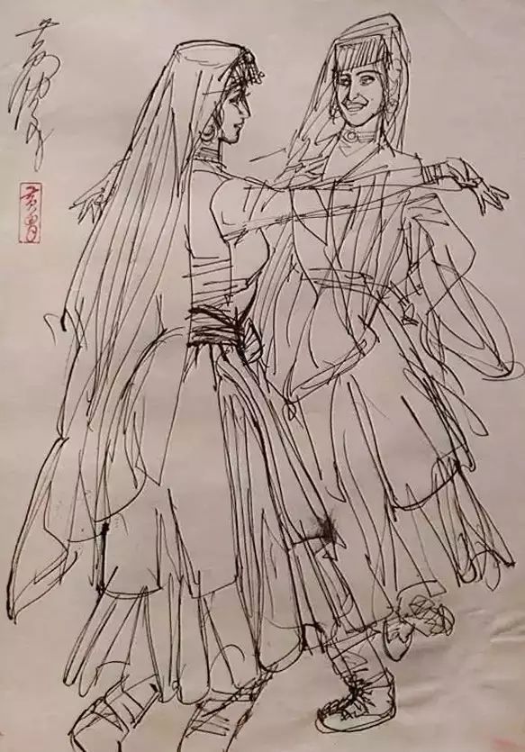 黄胄老师速写作品一组(图35)