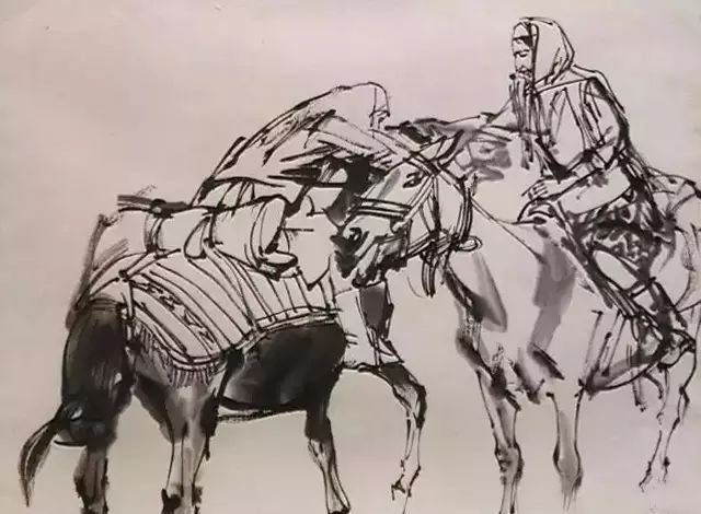 黄胄老师速写作品一组(图39)