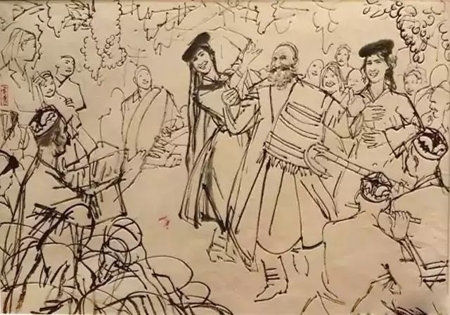 黄胄老师速写作品一组(图47)