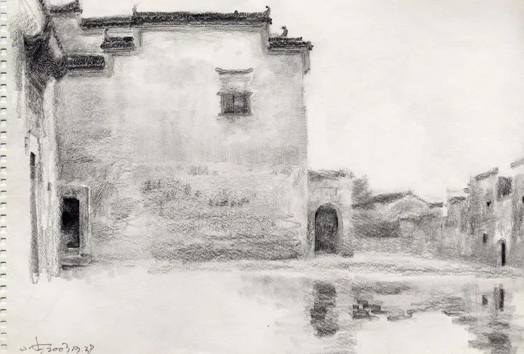 于小冬风景素描四十年1983-2023(图23)