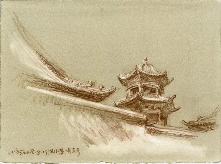 于小冬风景素描四十年1983-2023(图52)