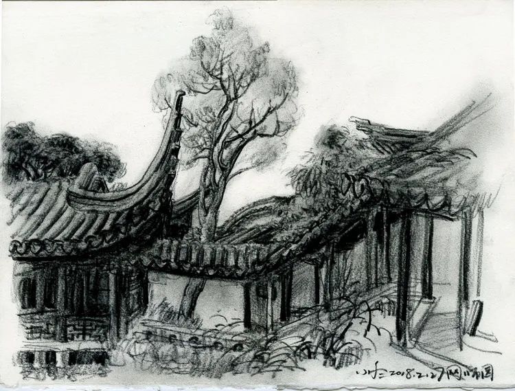 于小冬风景素描四十年1983-2023(图63)