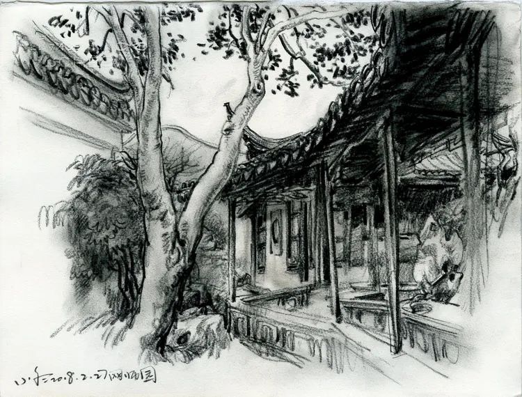 于小冬风景素描四十年1983-2023(图62)