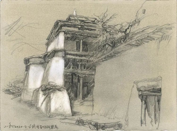 于小冬风景素描四十年1983-2023(图76)