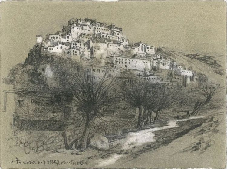 于小冬风景素描四十年1983-2023(图77)