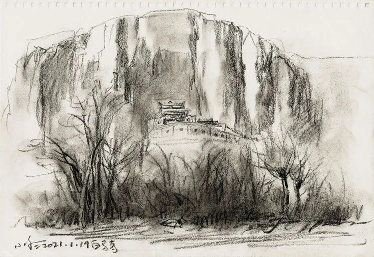 于小冬风景素描四十年1983-2023(图80)