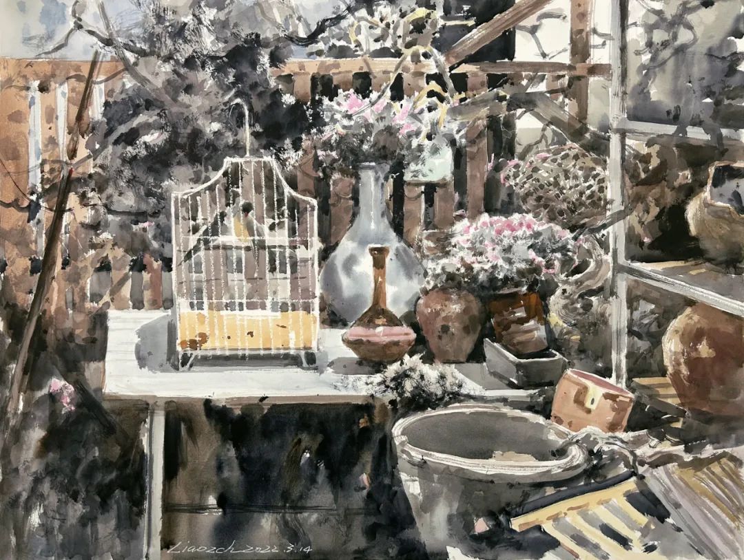 青绿梧桐——深圳·长沙水彩名家作品交流展在深圳市公共文化艺术创作中心（深圳画院）展出(图83)