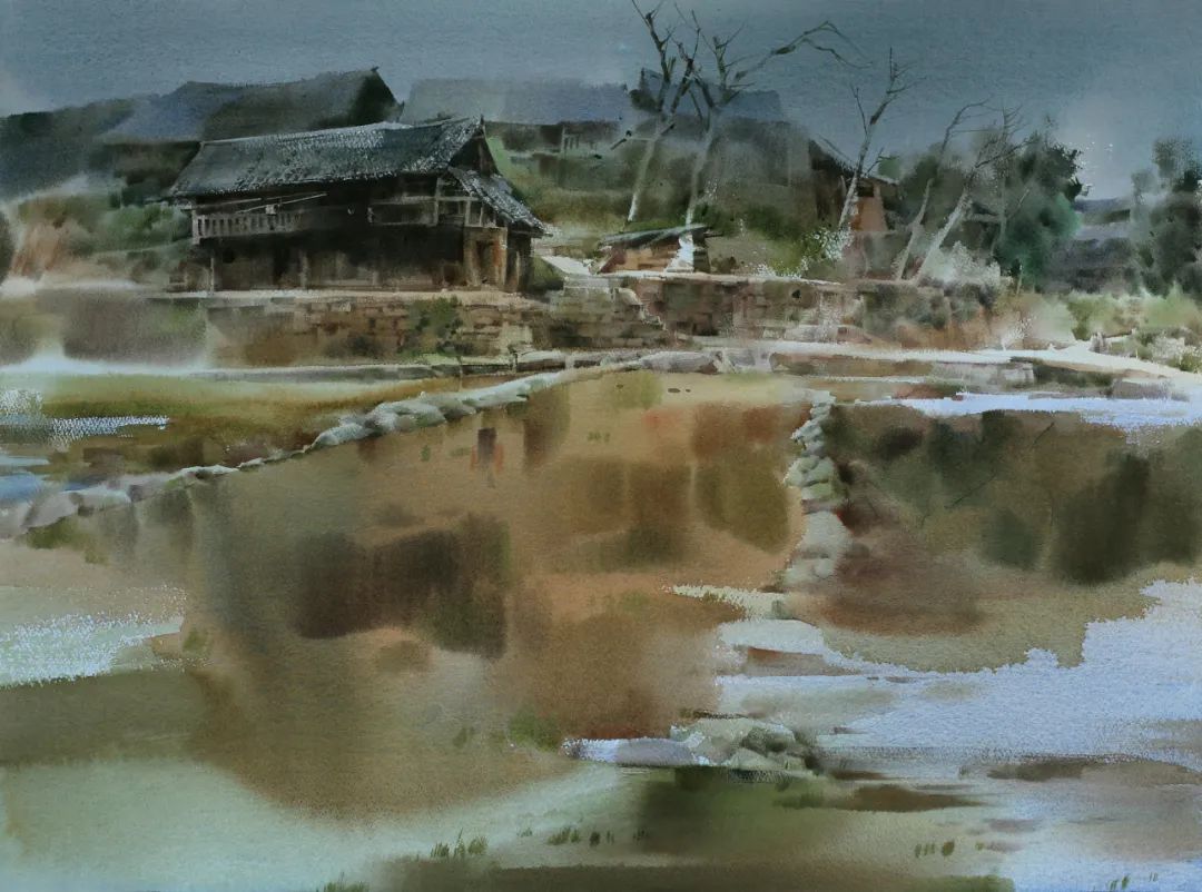 青绿梧桐——深圳·长沙水彩名家作品交流展在深圳市公共文化艺术创作中心（深圳画院）展出(图89)
