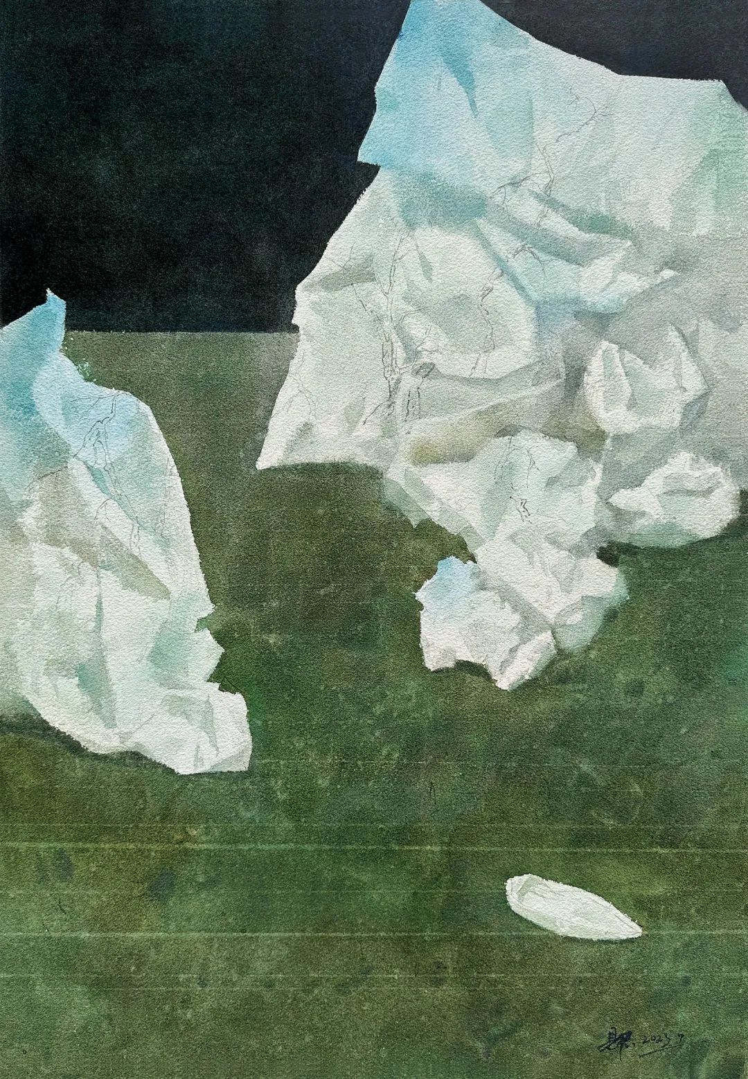 青绿梧桐——深圳·长沙水彩名家作品交流展在深圳市公共文化艺术创作中心（深圳画院）展出(图85)