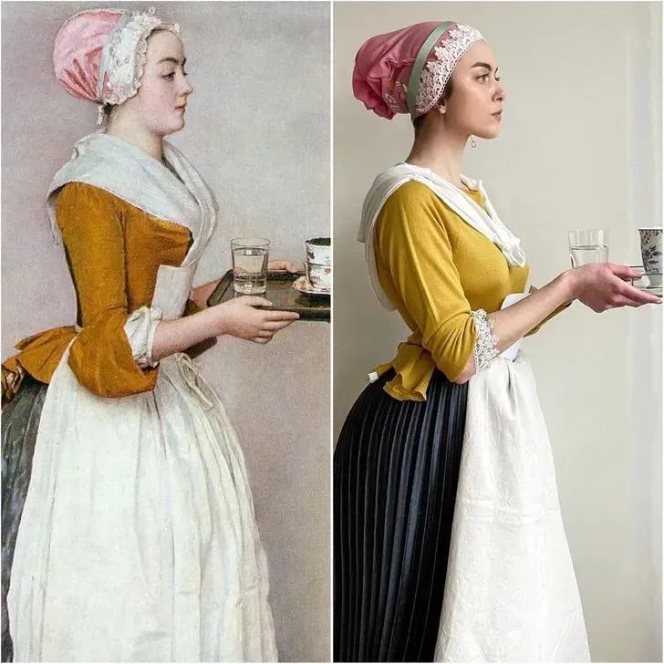 美女艺术家“角色扮演”重现名画，让人大呼过瘾！(图7)