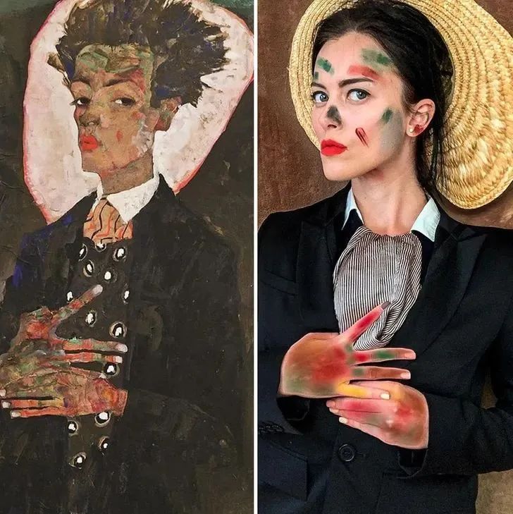 美女艺术家“角色扮演”重现名画，让人大呼过瘾！(图5)