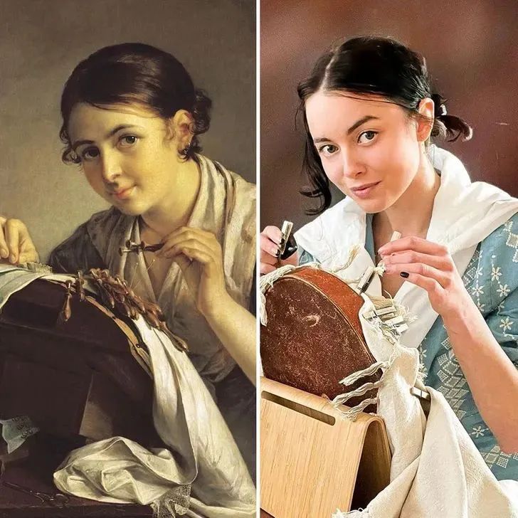 美女艺术家“角色扮演”重现名画，让人大呼过瘾！(图8)