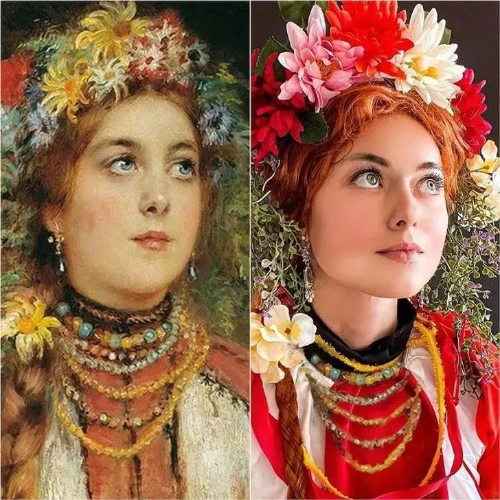 美女艺术家“角色扮演”重现名画，让人大呼过瘾！(图10)