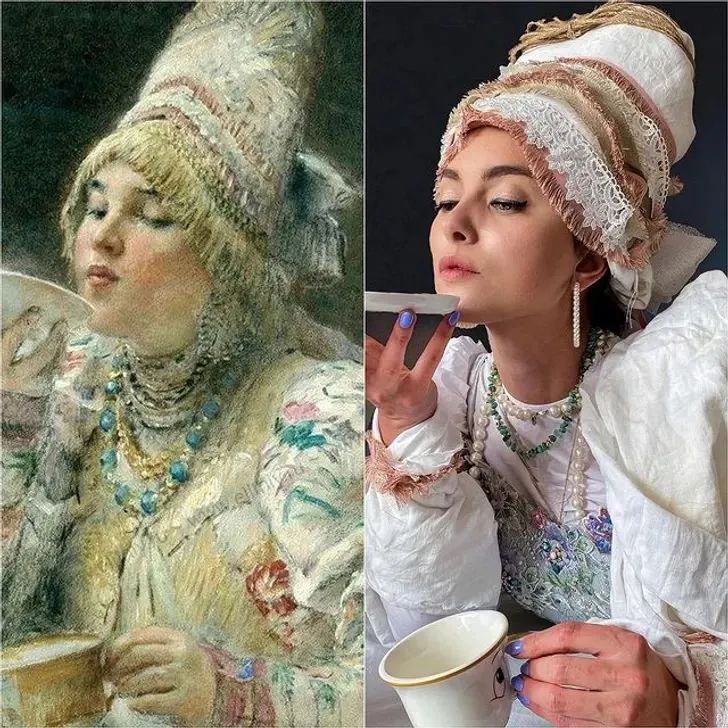 美女艺术家“角色扮演”重现名画，让人大呼过瘾！(图16)