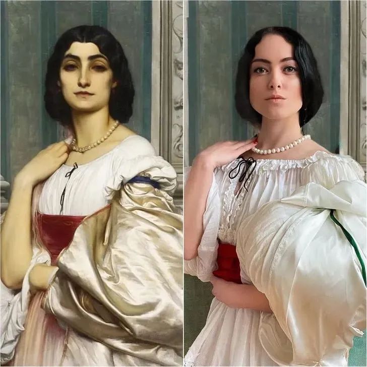 美女艺术家“角色扮演”重现名画，让人大呼过瘾！(图13)